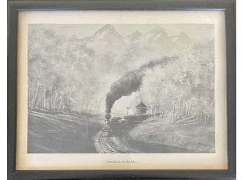 Autumn In The Rockies Watercolor Print Marked Gress 82 In Frame