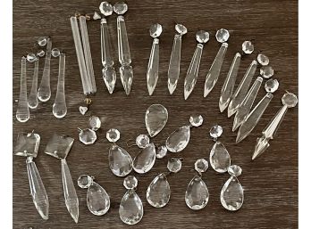 Antique Crystal Prism's & Tear Drops Assorted Sizes