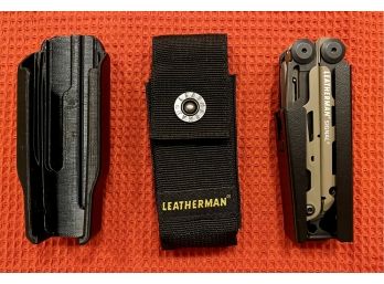 Leatherman Signal Multi Tool With (2) Custom Cases, Saw, Firestarter, Emergency Whistle - Wilderness Design