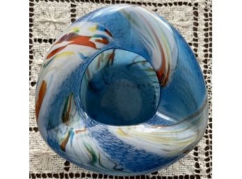 Vintage Mid Century Modern Murano Art Glass Ashtray Bowl