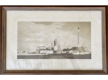 Antique Washington Mine Sepia Black & White Photograph Owned By The Clayton Coal Company Denver (as Is)