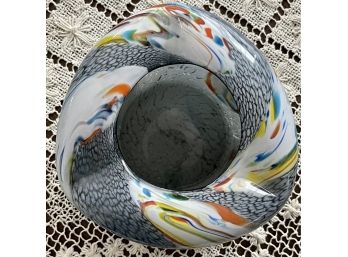 Murano Vintage Mid Century Modern Art Glass Ashtray Bowl