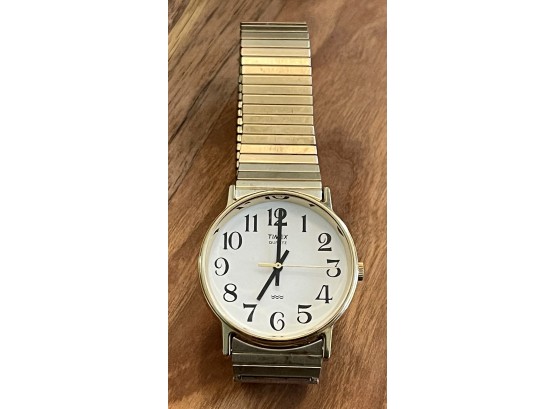 Vintage Timex Quartz LA Cell Water Resistant Gold Tone Men's Watch