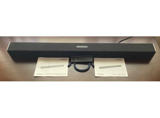 Vizio 38 Inch Sound Bar No. SB3820-C6 With Remote, Power Cable, Optical Line, And Instructions