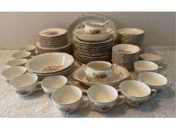 Assorted Collection Of Homer Laughlin Colonial Kitchen Virginia Rose China