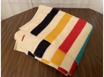 Jack Frost Utah Woolen Bold Strip Blanket 72' X 84'  (1 Of 2)
