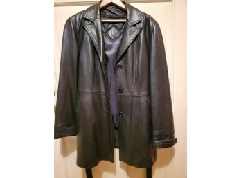 Tiboa Leathers Like New Women's XL Genuine Leather Coat With Zip Out Thermal Liner