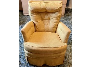 Mid-century Modern Tufted Gold Fabric Rocking Chair