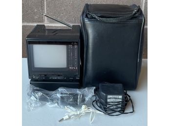 La Petite 1000 4.5 Inch Miniature Portable Television With Case And Power Cable