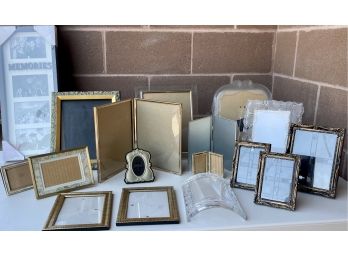 Lot Of Assorted Frames- Metal, Resin, Plastic, Glass