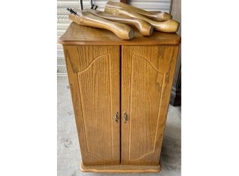 Vintage Oak Jewelry Cabinet (as Is)