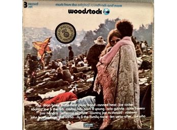 Vintage Woodstock Three Album Vinyl LP Set 1970 Cotillion Gold Record Award Winner