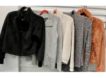 (5) Women's Size XS-medium Sweater/jacket Lot Including Clavin Klein, Karen Scott, Ink, Joy Lab