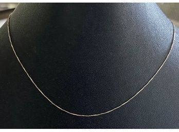 14K Yellow Gold Dainty Necklace Chain 14' Long Weighs .2 Grams