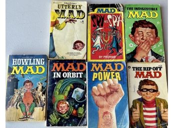 Vintage MAD Paper Books Including Utterly Mad, Spy Vs. Spy And More