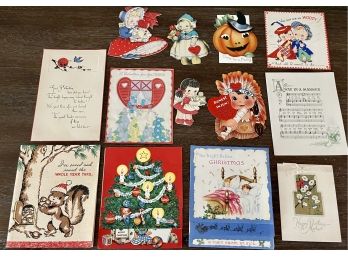 Vintage & Victorian Holiday Greeting Cards, Gibson, Hallmark, Valentines, Halloween, Christmas & More