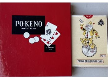Poke-no 12 Board Set With No. 21 Crown Brand Playing Cards