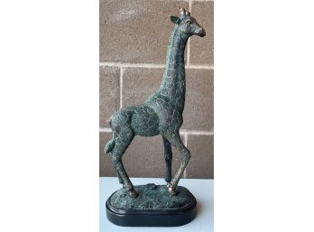 13.5 Inch Resin Giraffe Figurine On Base