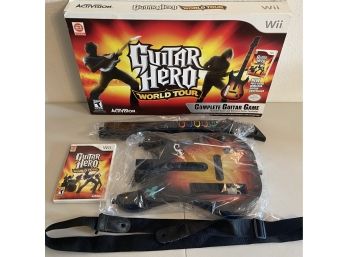 Wii Guitar Hero World Tour Complete Guitar Game With Wireless Controller, Game/box, & Strap
