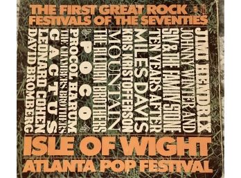 The First Great Rock Festivals Of The Seventies 3 LP Set Isle Of Wight Atlanta Pop Festival