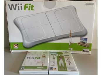 Nintendo Wii Fit Balance Board RVL-021 With Wii Fit & Wii Fit Plus