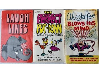 (3) Vintage Paperback Joke Books 1970's