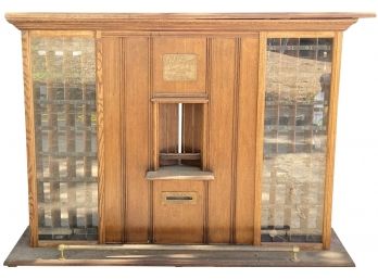 Solid Wood Antique U.S Post Office Window (as Is)
