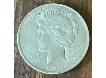 1922 Morgan Silver Dollar Peace US Coin