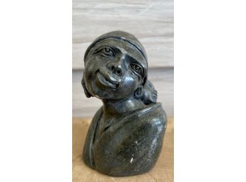 Vintage Soap Stone Hand-carved Mother And Baby