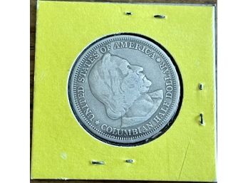 Columbian Half Dollar 1893 In Paper Plastic Sleeve