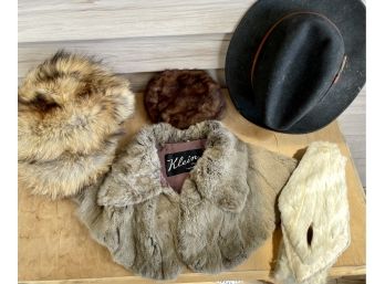 Klein Fur Collar, Eddie Bauer Wool Cap, Fur Hat, Fur Cap, And A Fur Scarf