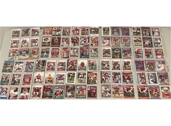 (10) Double Sided Sheets Football Cards Topps, Score, Donruss, NFL Pro Set Including Todd McNair