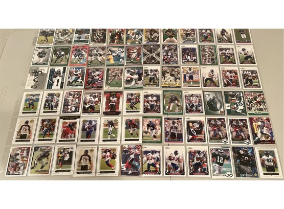(8) Double Sided Sheets 1990-91 Football Cards Topps, Score, Donruss, NFL Pro Set, Including Desean Jackson
