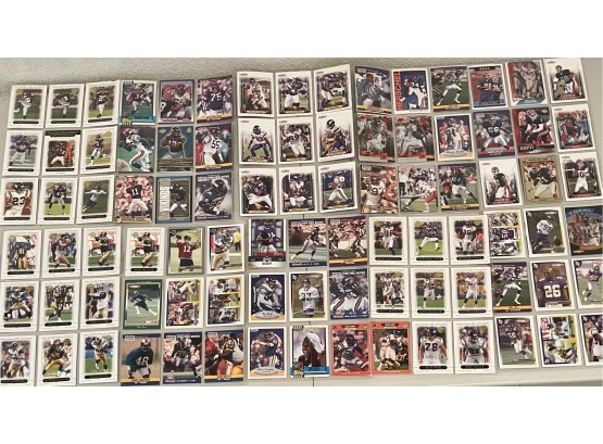 (10) Double Sided Sheets Football Cards Topps, Score, Donruss, NFL Pro Set Including Dante Culpepper