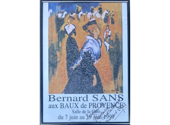 Small Bernard Sans Music Poster In Frame Signed