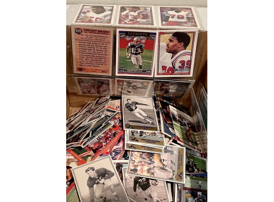 Large Box Of Assorted Football Cards Topps, Score, And More