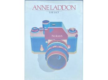 Framed Sure Shot Nikon Lithograph By Anne Laddon 1982