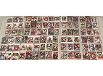 (10) Double Sided Sheets Football Cards Topps, Score, Donruss, NFL Pro Set Including Todd McNair