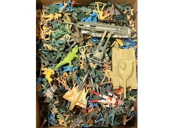 Large Collection Of Toys Including Plastic Army Men, G.i. Joe, Star Wars, And More