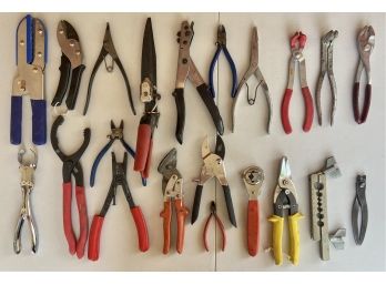 Assorted Hand Tool Lot Including Sheers, Snips, Pliers, & More