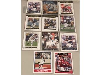 Double Sided Sheet Of Payton Manning And More Football Cards (11) Manning Cards