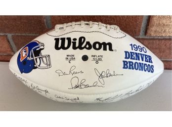 Wilson 1990 Denver Broncos Football - Dan Reeves, Pat Bowlen, John Beake, & More