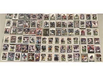 (10) Double Sided Sheets Football Cards Topps, Score, Donruss, NFL Pro Set Including Ray Lewis