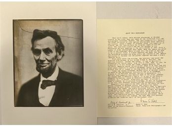 Abraham Lincoln Photograph Print Of His Final Days With Paperwork