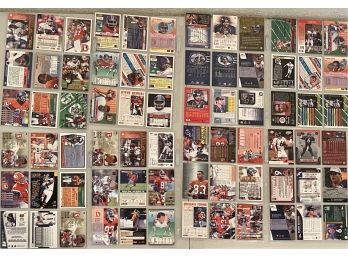 (8) Sheets Of Broncos Football Cards Including Bubby Brister