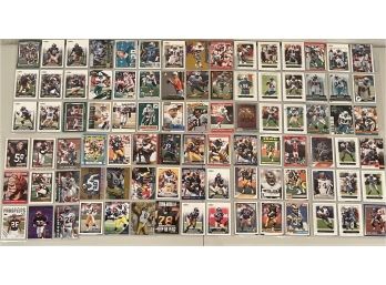(10) Double Sided Sheets Football Cards Topps, Score, Donruss, NFL Pro Set Including Boomer Esiason