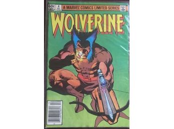 A Marvel Comics Limited Series Wolverine 4 Dec 1982 With Plastic Sleeve