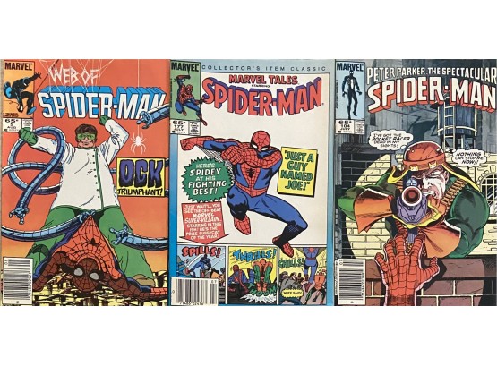 (3) Marvel Comics Group 'spider-man' #5, 104, 177 - 1985