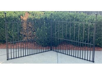Black Wrought Iron Picket Fencing - 2 Panel (2 Of 2)