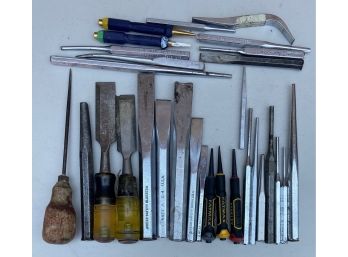 Lot Of Assorted Chisels And Punches
